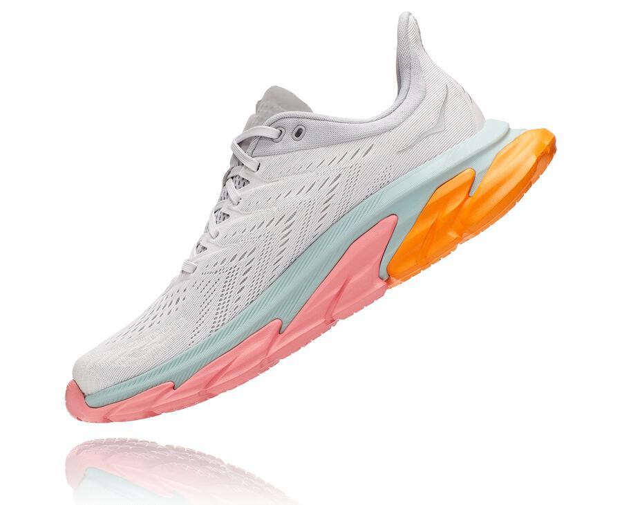 Hoka One One Mens Running Shoes - Clifton Edge - White - MQLH83167